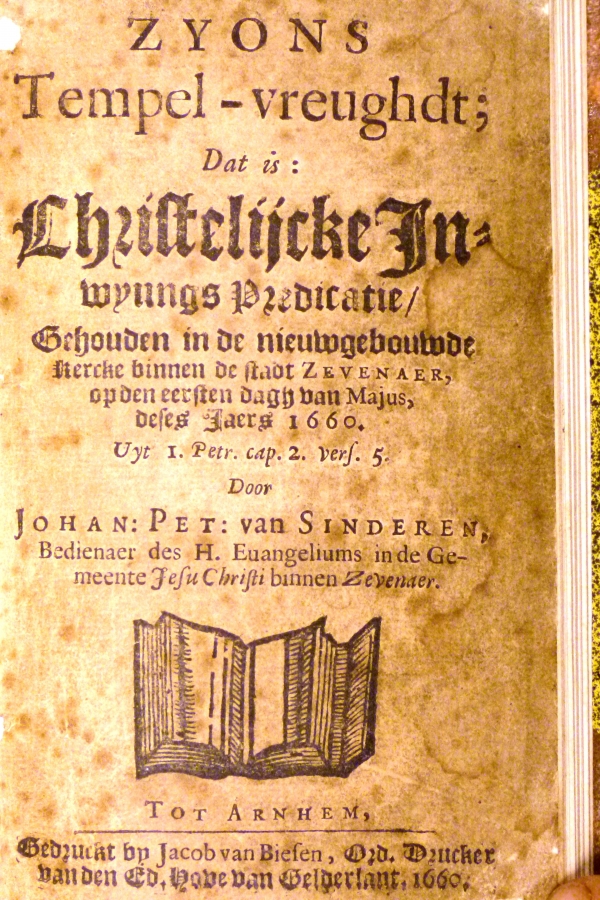 Gedrukte inwijdingspreek van ds. Petri van Sinderen, 1660