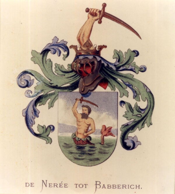 familiewapen van familie De Neree tot Babberich. Havezaten waren vrijwel altijd in het bezit van adellijke of vermogende families. 