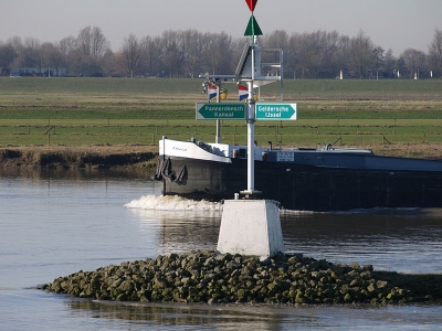 Het begin van de IJssel bij Westervoort