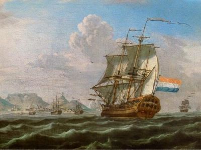 afbeelding van een VOC schip