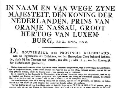 Proclamatie van 1816